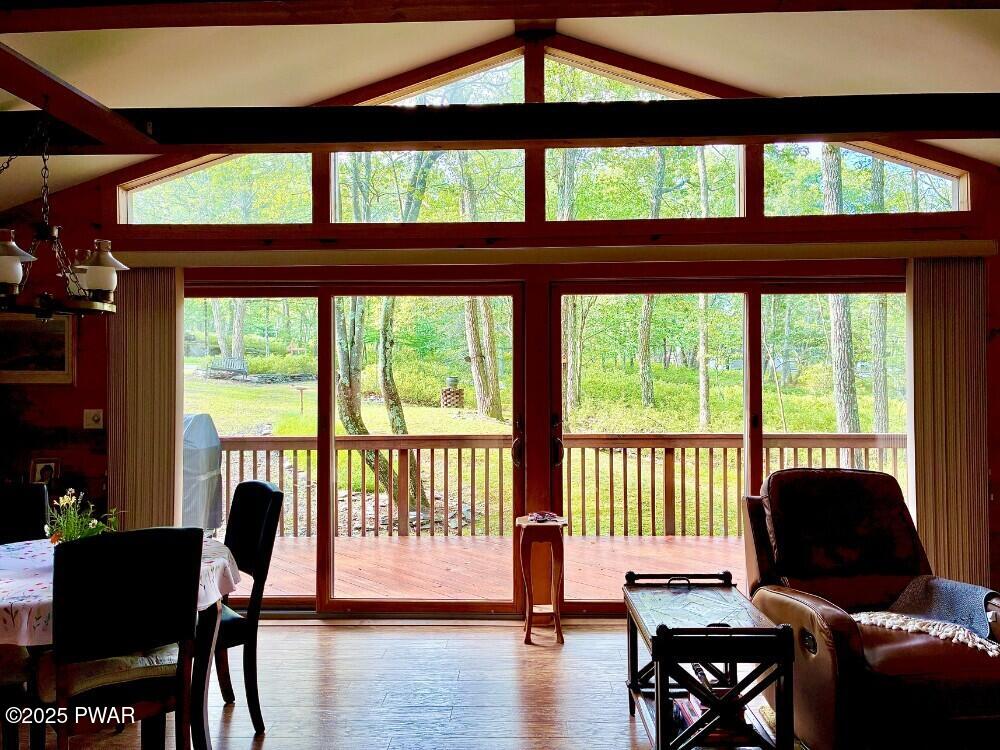 116 Maple Ridge Road Milford, PA 18337 - Photo 6 of 53 a view of a dining room with furniture window and wooden floor