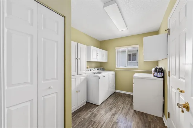 a room with a washer and dryer