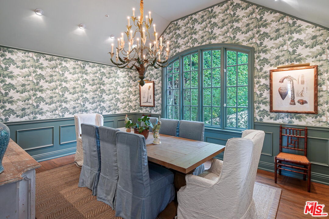 541 Paseo Miramar Pacific Palisades, CA 90272 - Photo 15 of 50 a view of a dining room with furniture window and outside view