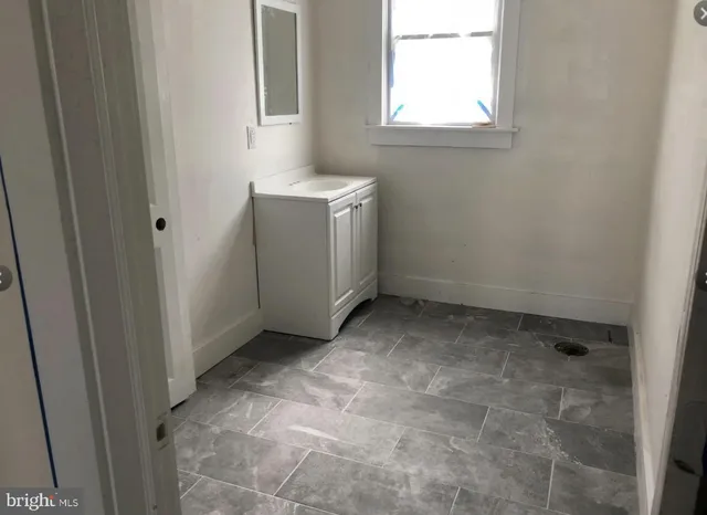 a view of a bathroom with a sink
