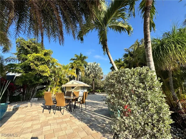 a view of outdoor space with seating area