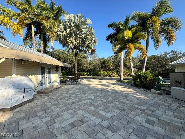 a view of a house with patio
