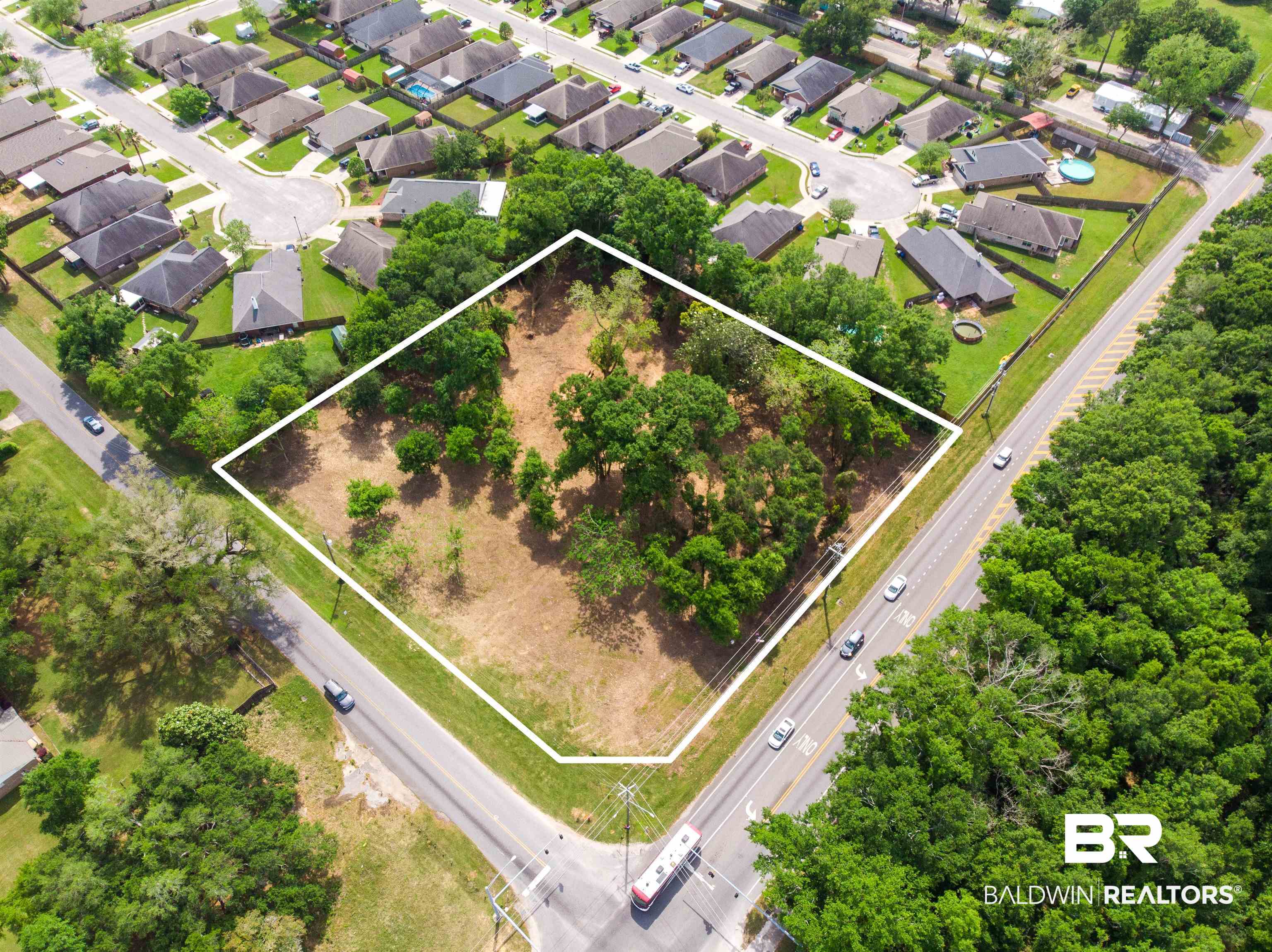 104 North Hickory Street Foley, AL 36535 - Photo 1 of 16 Aerial view of subject pr
