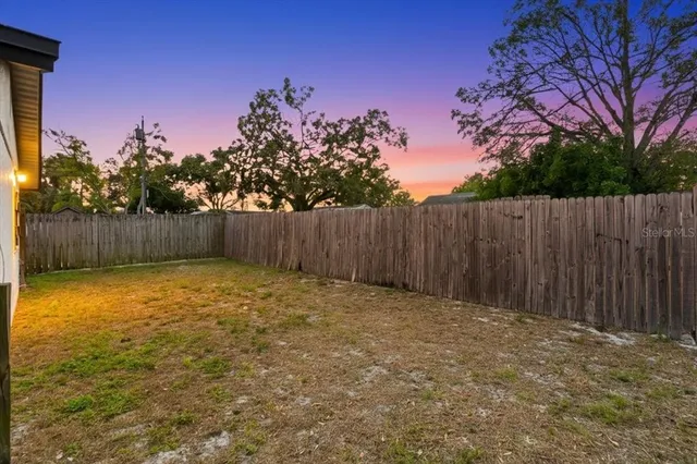 a backyard of a house