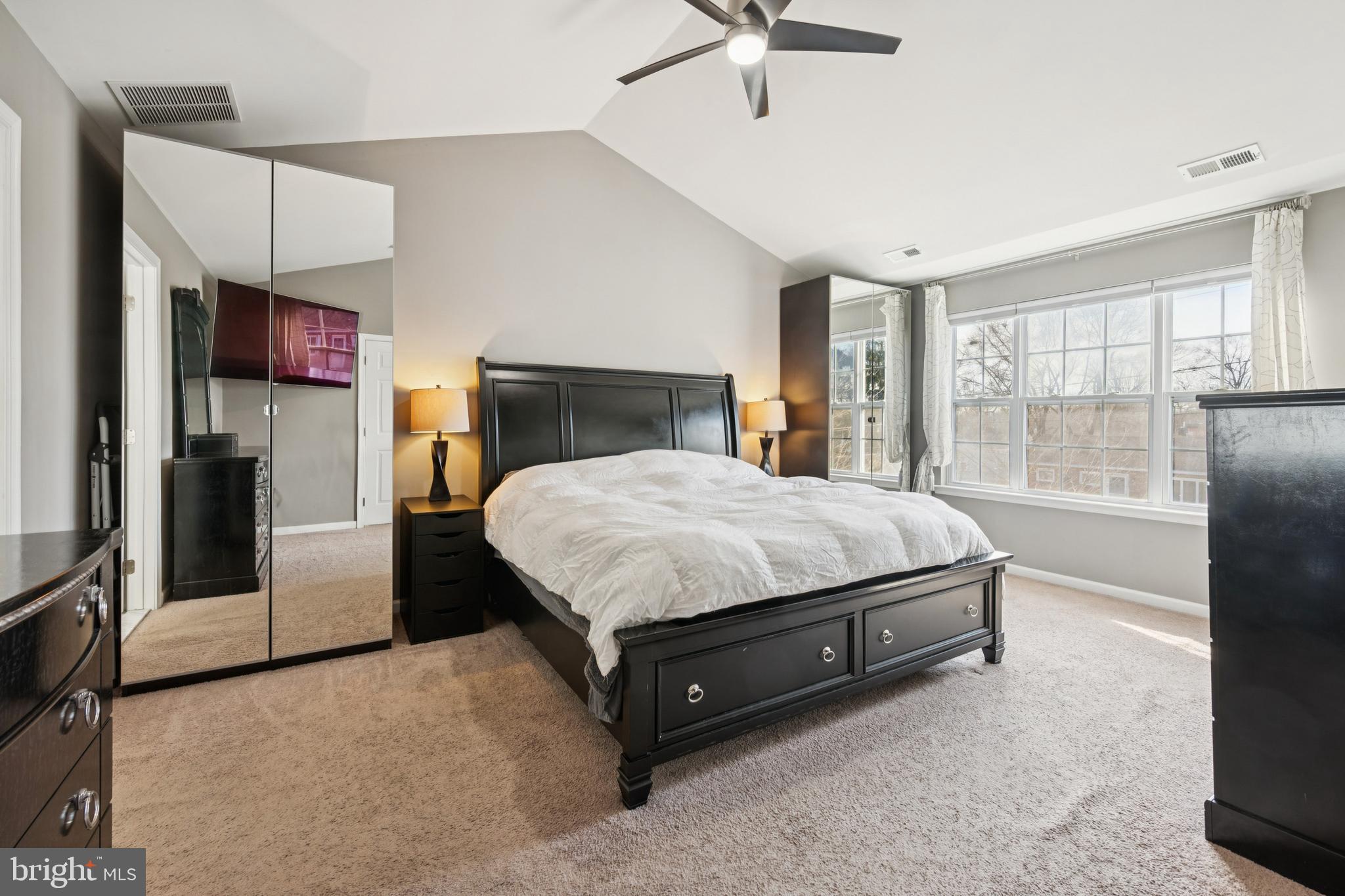 410 Illinois Avenue Delanco, NJ 08075 - Photo 14 of 26 Primary Bath with Vaulted Ceiling & Ceiling Fan