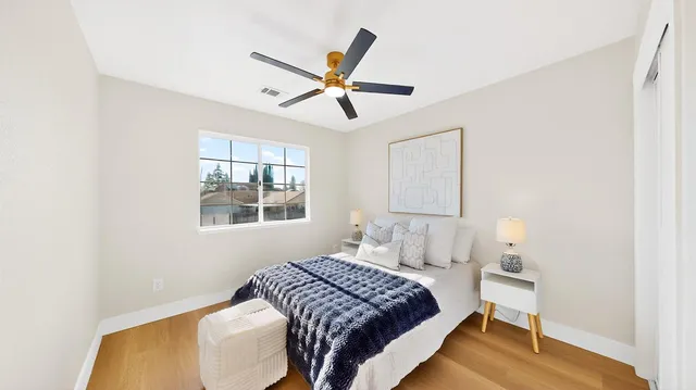 a kitchen with stainless steel appliances a stove a microwave and cabinets