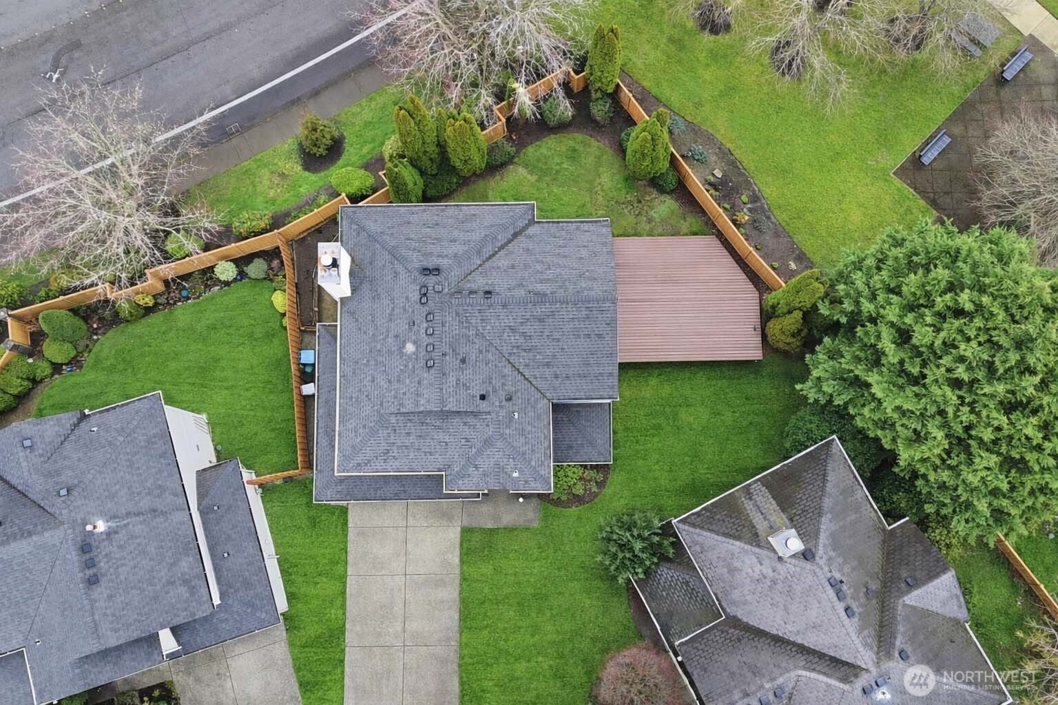 5624 South 233rd Street, Unit 41 Kent, WA 98032 - Photo 35 of 37 an aerial view of a house with a yard