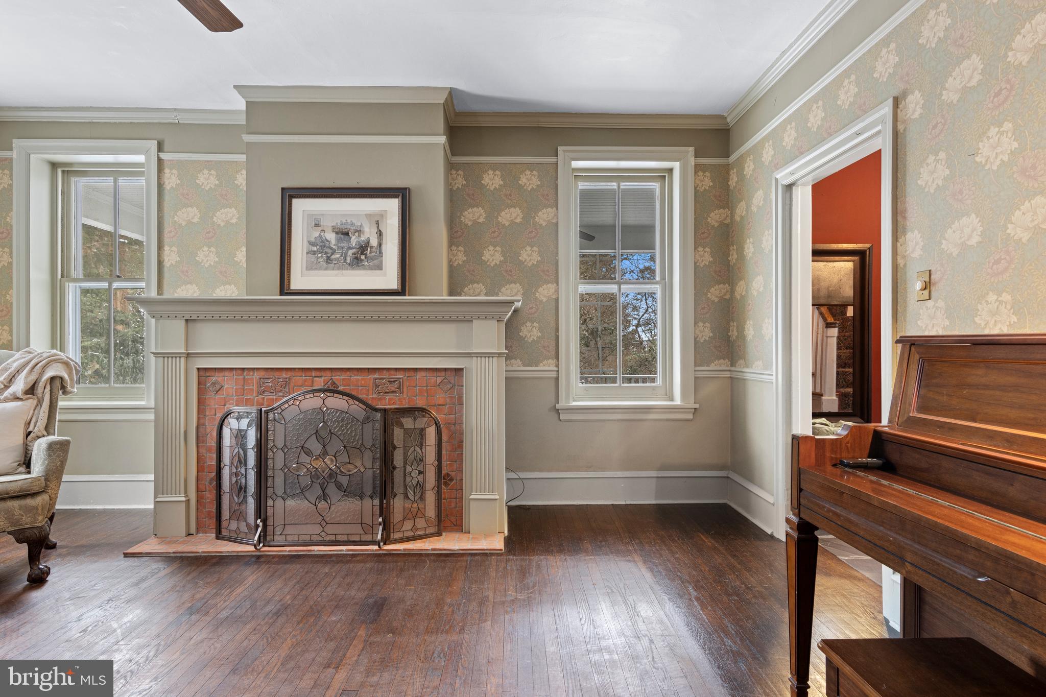 1009 Bent Road Media, PA 19063 - Photo 6 of 42 Renovated Fireplace with Mercer Tile