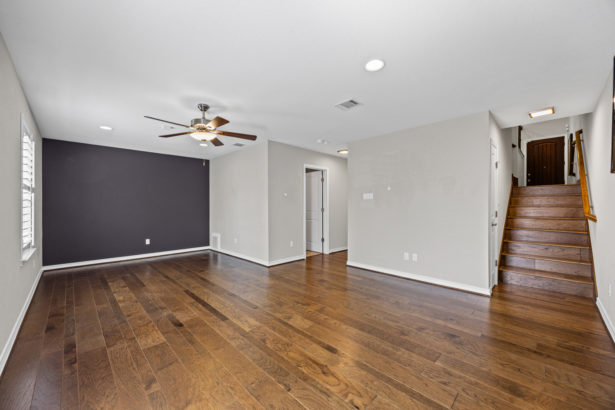 1112 Highknoll Lane Georgetown, TX 78628 - Photo 34 of 40 Level 1 features this versatile flex room ideal setup for a home gym, media room, or home office.