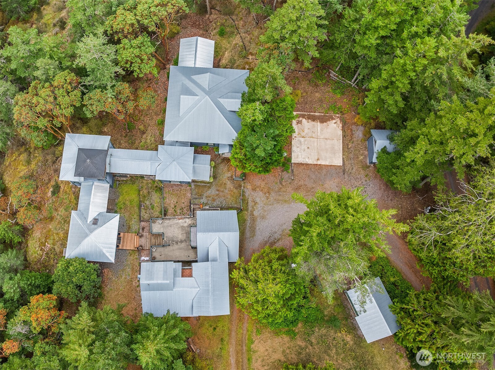 223 Blanc Road Orcas Island, WA 98245 - Photo 37 of 40 an aerial view of a house with outdoor space