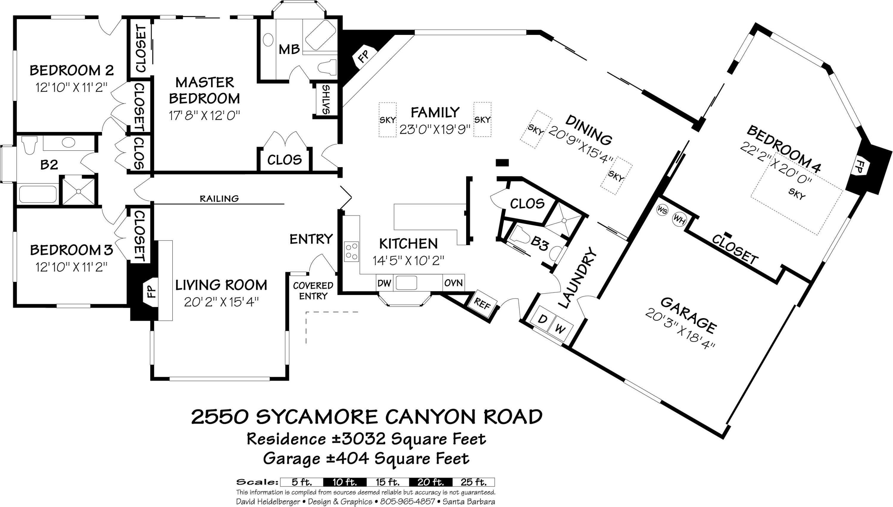 2550 Sycamore Canyon Road Montecito, CA 93108 - Photo 18 of 18 Floor Plan 2550 Sycamore Canyon Road