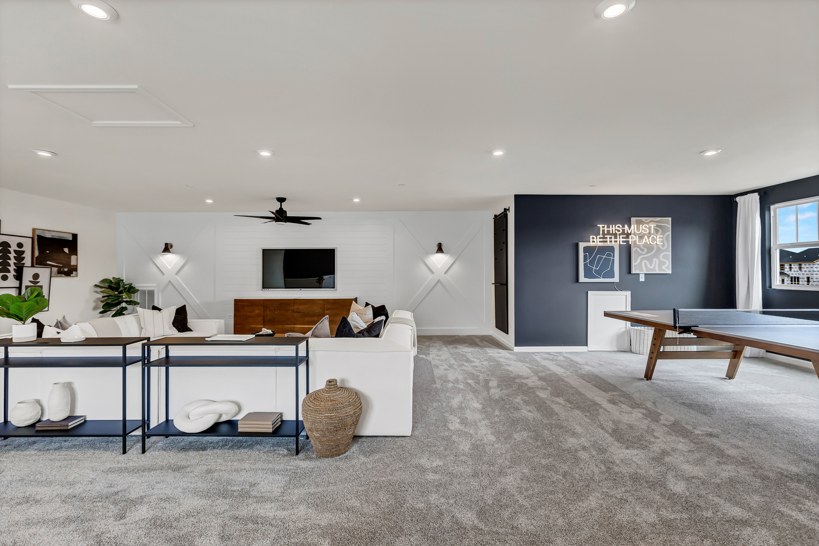 1237 Josiah Road Naperville, IL 60563 - Photo 16 of 16 a living room with furniture and a flat screen tv