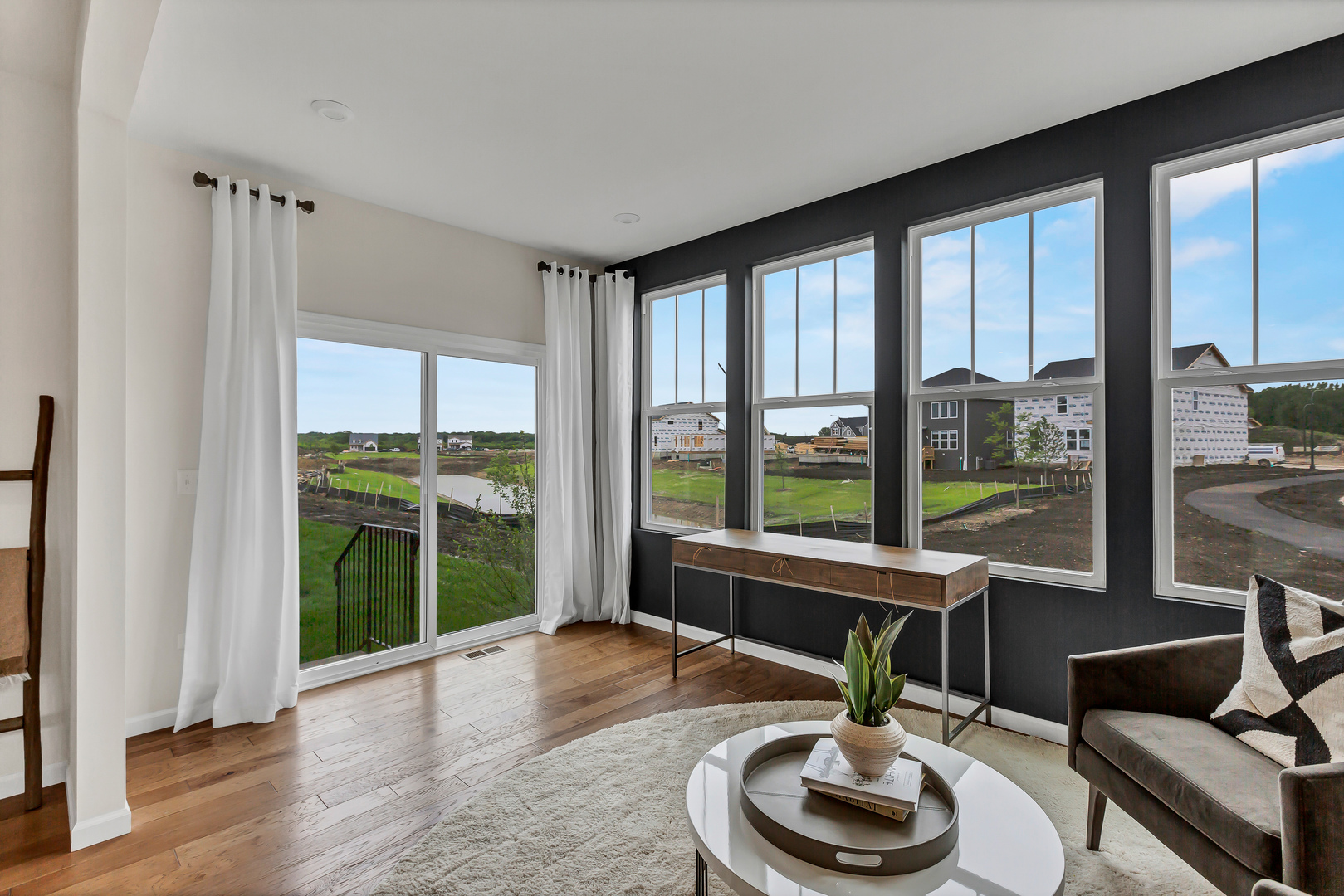 1237 Josiah Road Naperville, IL 60563 - Photo 5 of 16 a living room with furniture and a floor to ceiling window