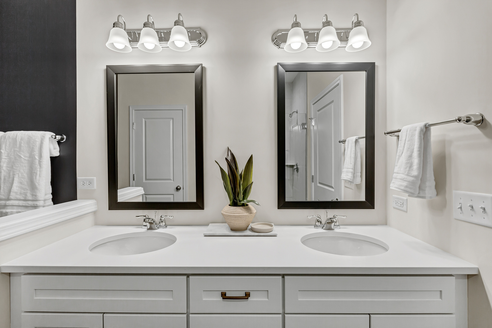 1237 Josiah Road Naperville, IL 60563 - Photo 8 of 16 a bathroom with double vanity sinks and a mirror