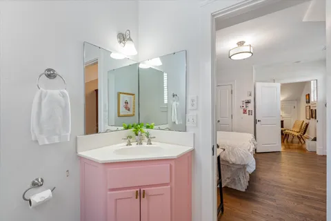 a work room with furniture and a window