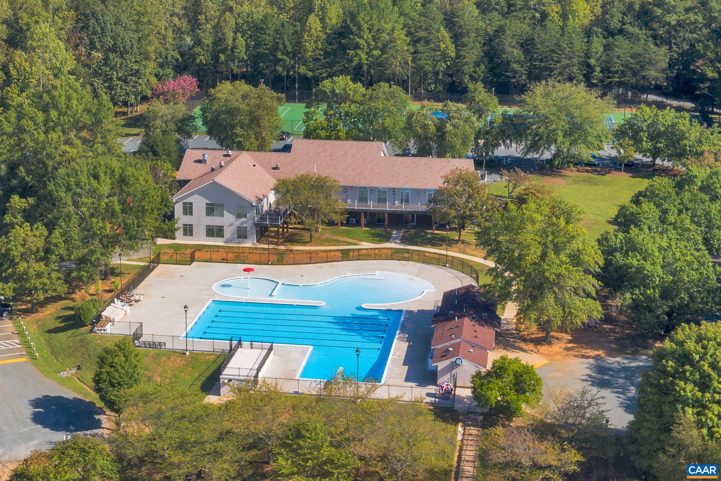 27 Kingswood Road Palmyra, VA 22963 - Photo 50 of 60 an aerial view of a house with swimming pool patio and outdoor seating