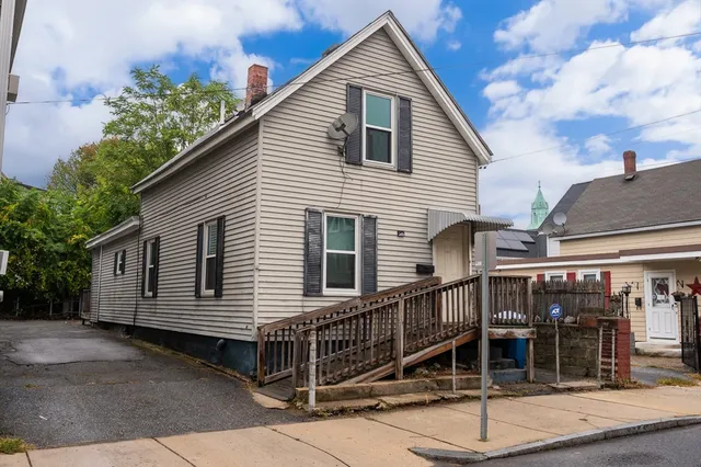 a view of a house with a balcony