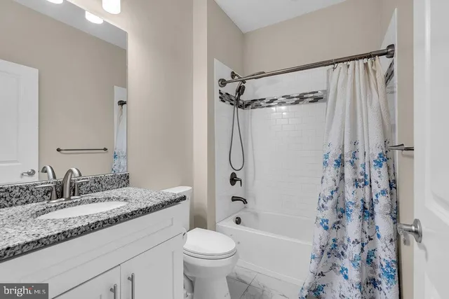 a building view with a garden space