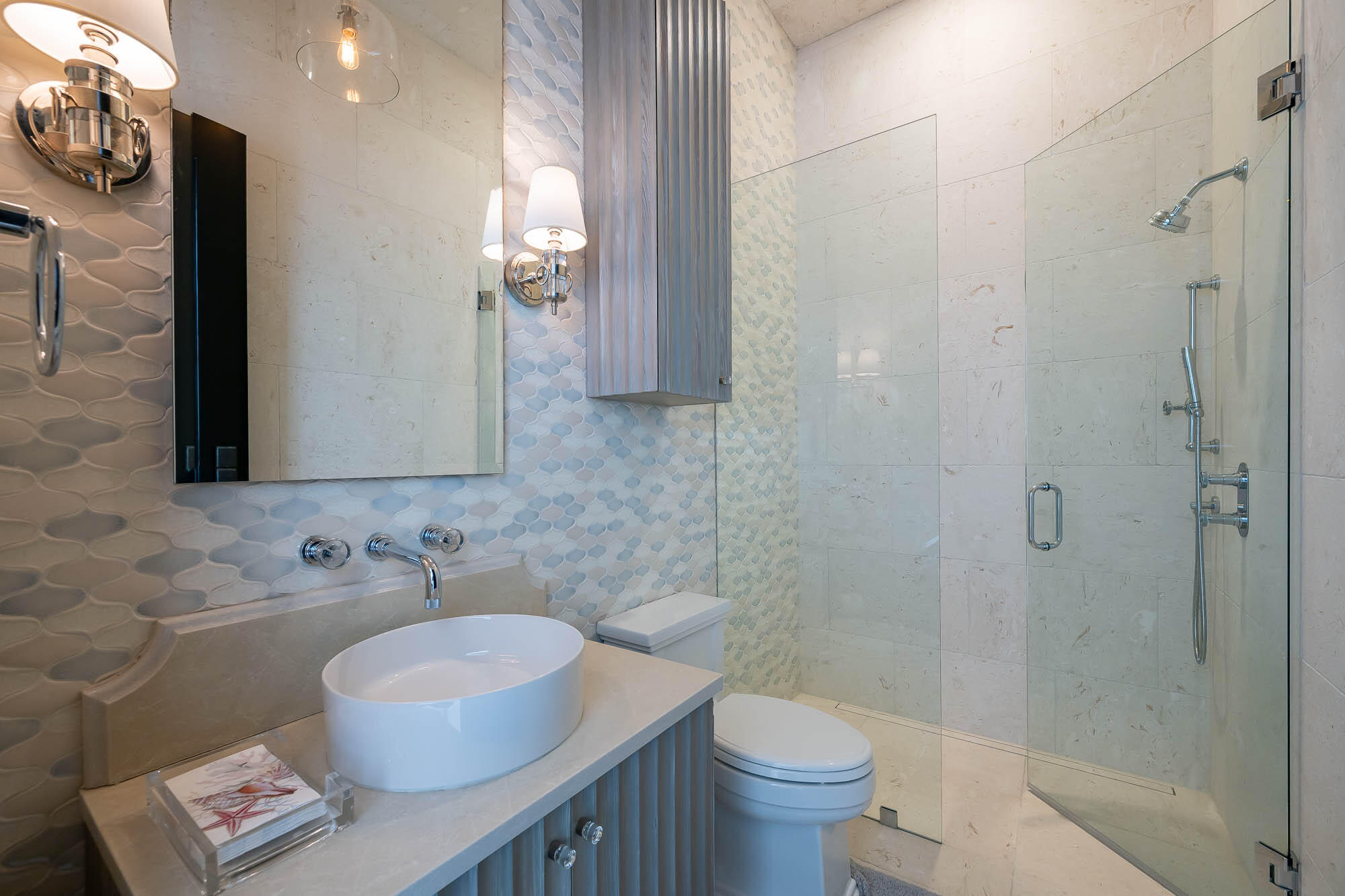 214 Charles Street Inlet Beach, FL 32461 - Photo 5 of 75 a bathroom with a sink a toilet and shower