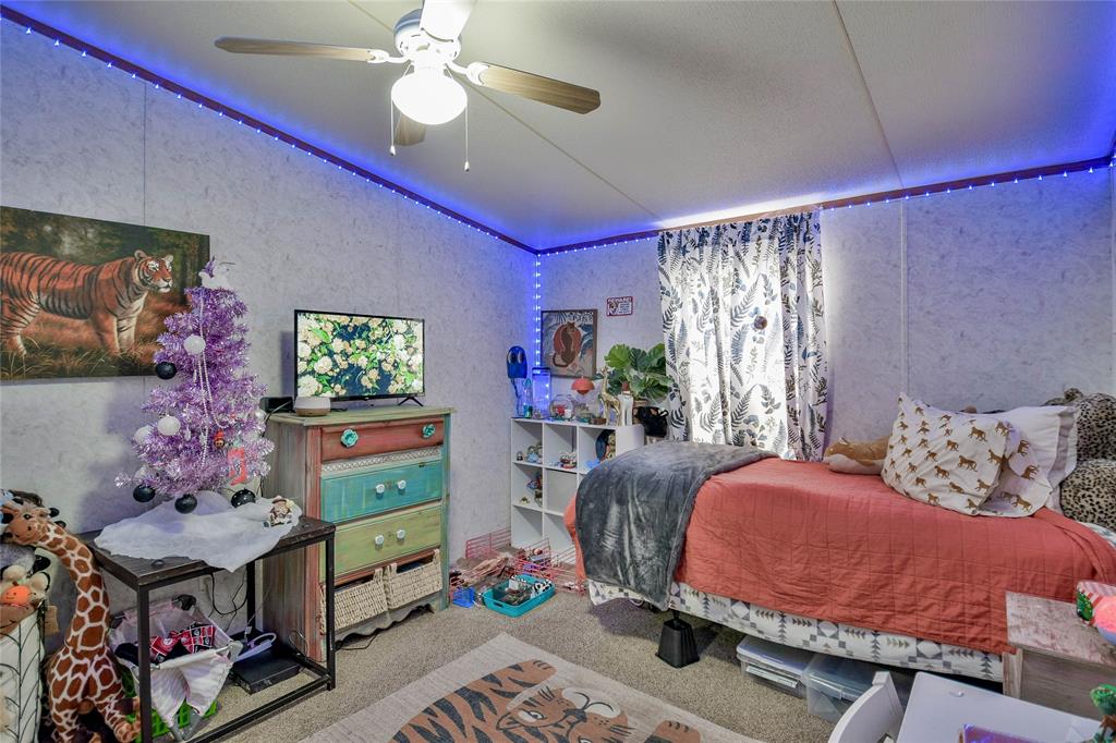 214 Gandy Street Lipan, TX 76462 - Photo 28 of 40 a bedroom with a bed window and toys