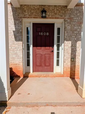 a large building with a door
