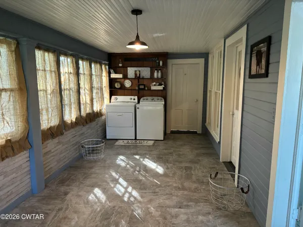 a room with storage and utility