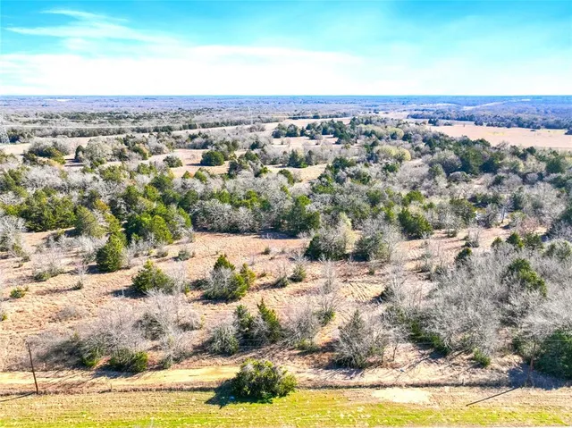 a view of a yard with a lake view