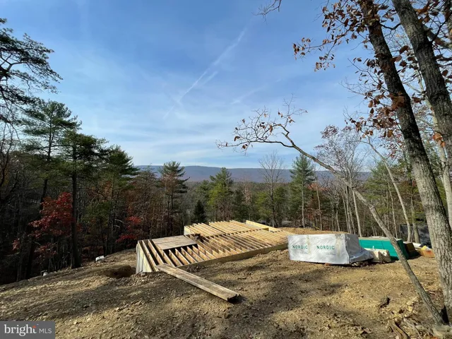 a view of a terrace with a bench