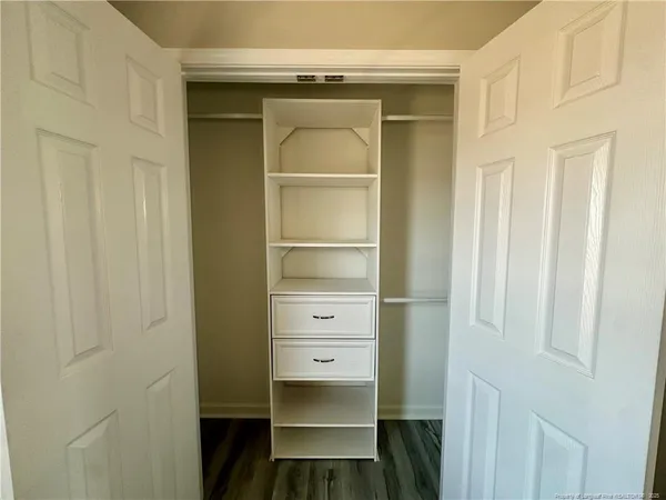 a view of a closet