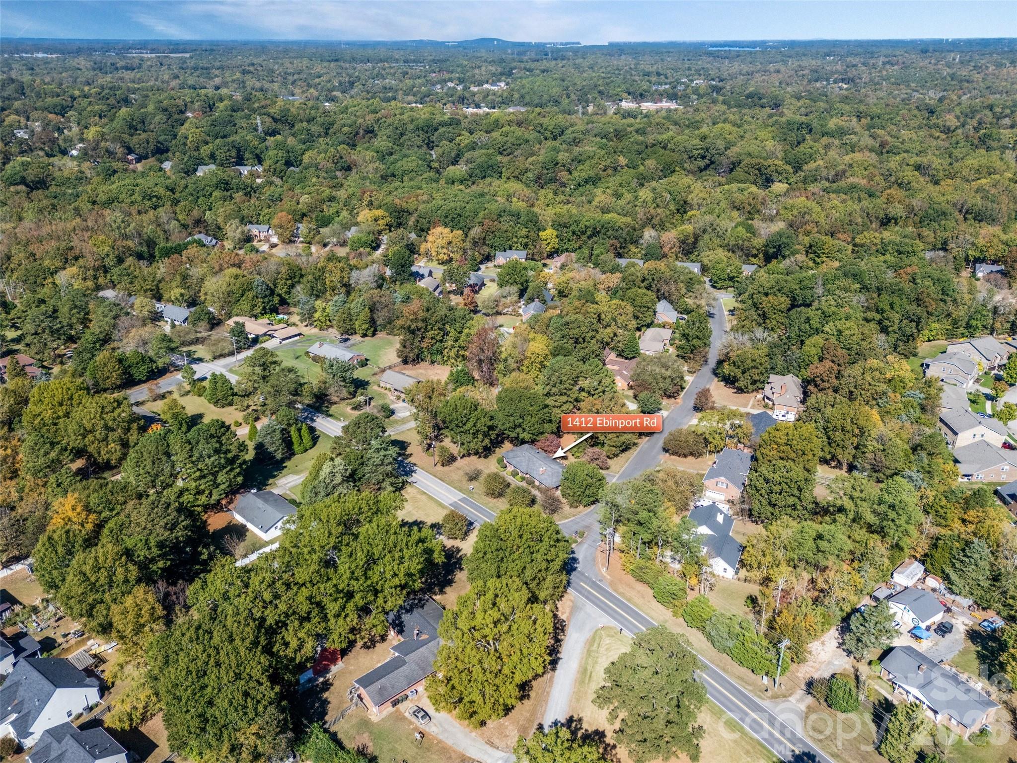 1412 Ebinport Road Rock Hill, SC 29732 - Photo 33 of 35 an aerial view of residential houses with outdoor space and trees
