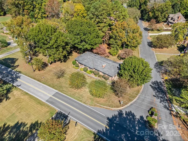 a view of a yard with plants