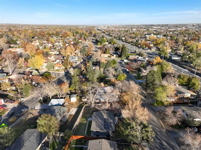an aerial view of multiple house