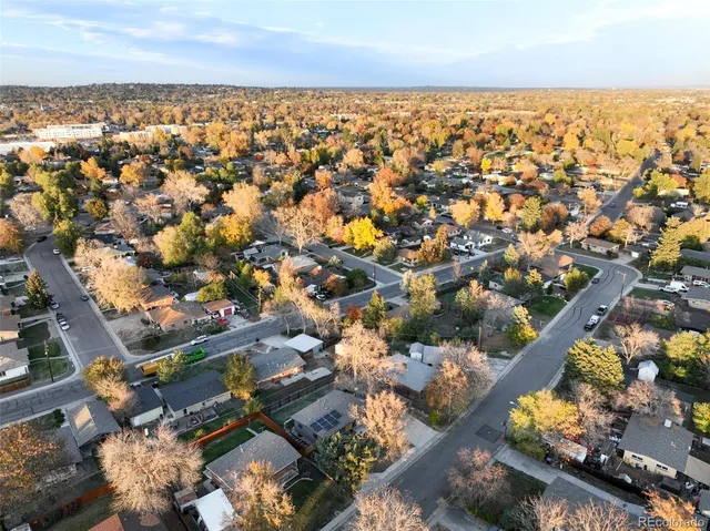 an aerial view of multiple house
