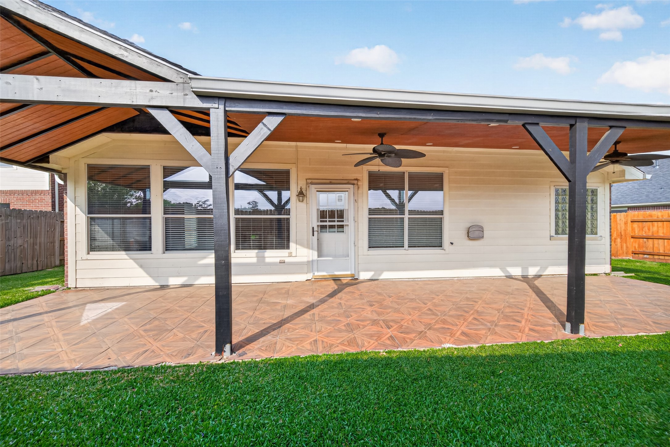 23914 Glengate Drive Spring, TX 77373 - Photo 44 of 49 a view of a porch with a backyard