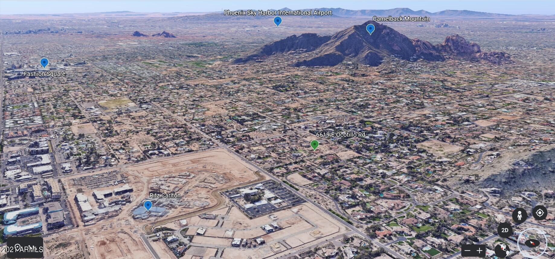 6619 East Ocotillo Road Paradise Valley, AZ 85253 - Photo 8 of 12 Aerial looking SW