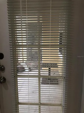 a view of a balcony with an outdoor space