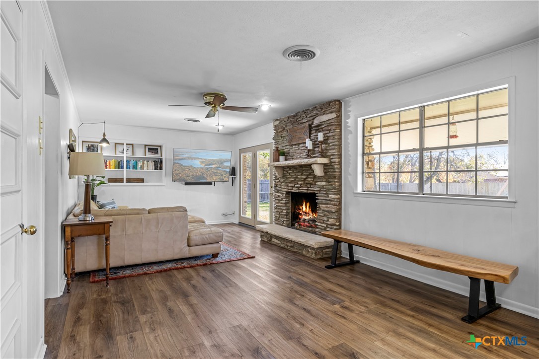 2601 Linwood Road Temple, TX 76502 - Photo 9 of 41 a living room with furniture and a fireplace