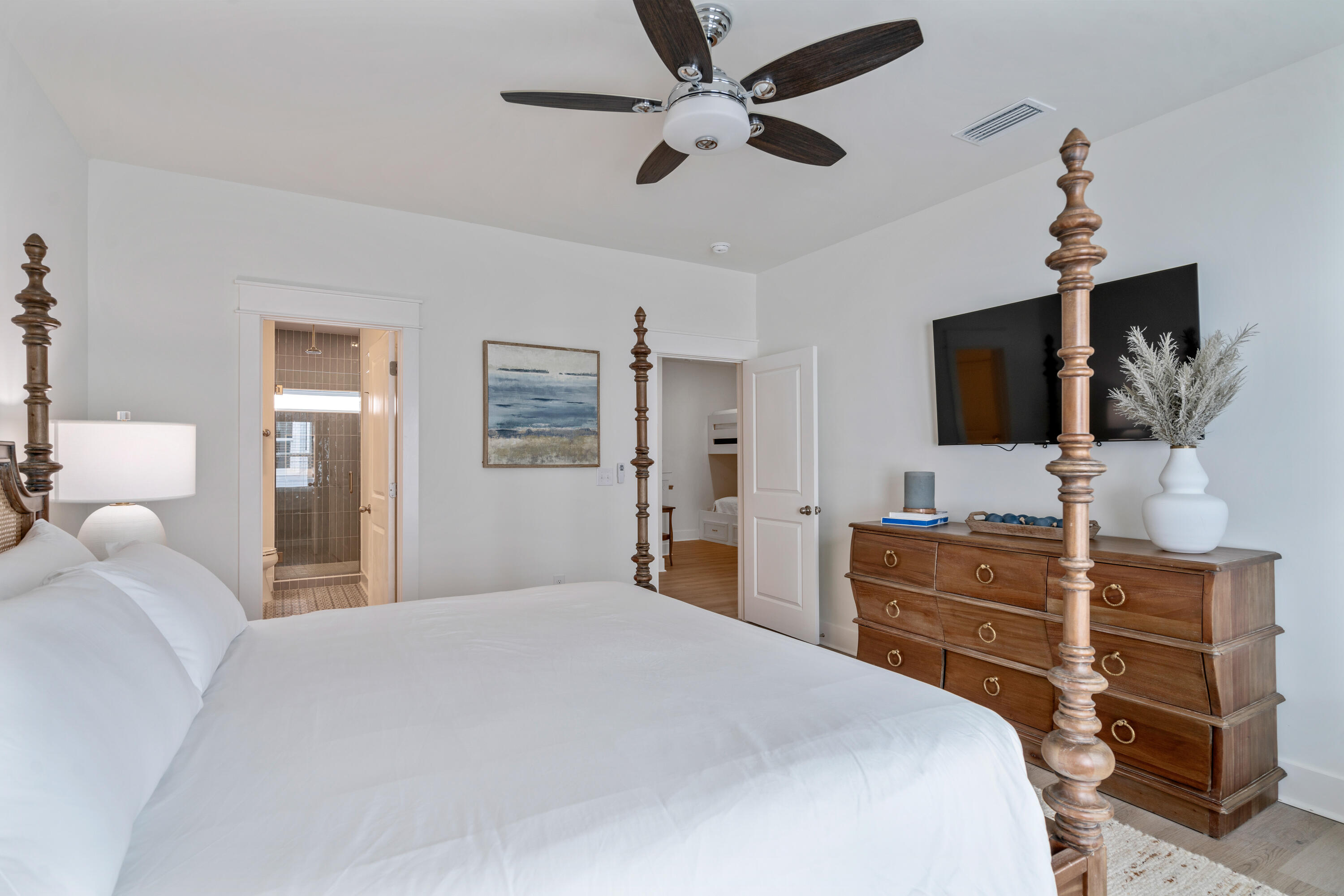 49 Conscience Way Santa Rosa Beach, FL 32459 - Photo 35 of 50 a bedroom with a bed and a flat screen tv