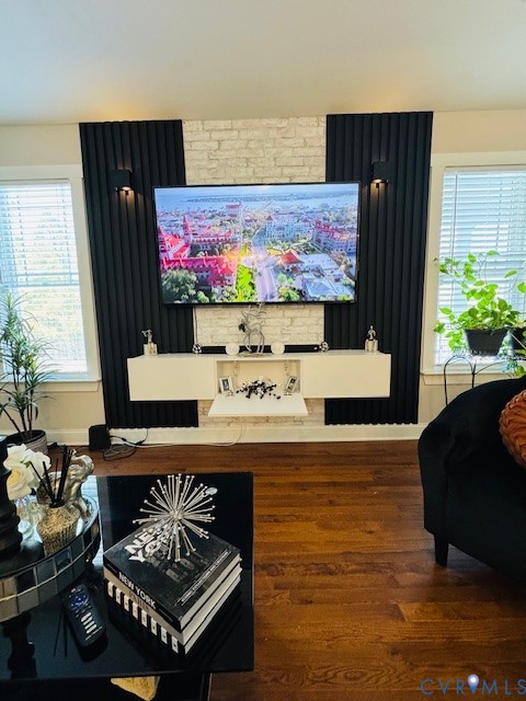 378 Halls Store Road Mineral, VA 23117 - Photo 29 of 35 a living room with furniture flat screen tv and a fireplace