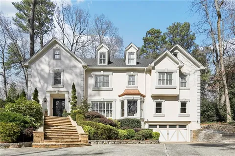 a front view of a residential houses