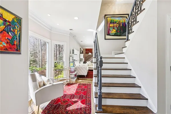 a bathroom with a sink vanity and mirror
