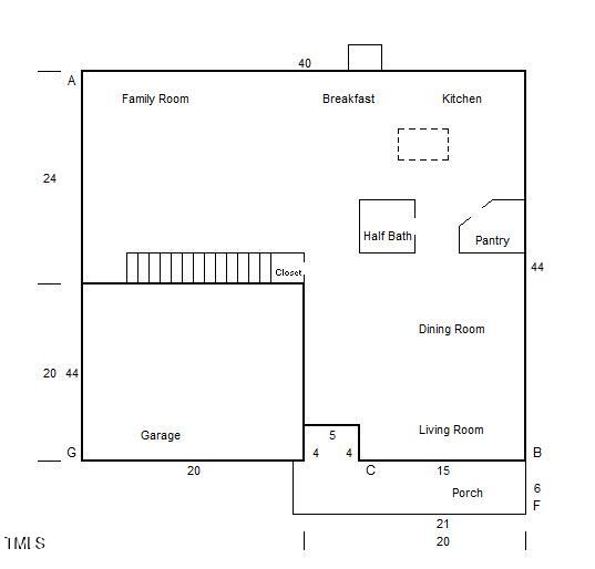 2900 Poole Farm Lane Raleigh, NC 27610 - Photo 23 of 24 main level floorplan