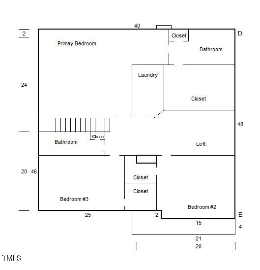 2900 Poole Farm Lane Raleigh, NC 27610 - Photo 24 of 24 second level floorplan