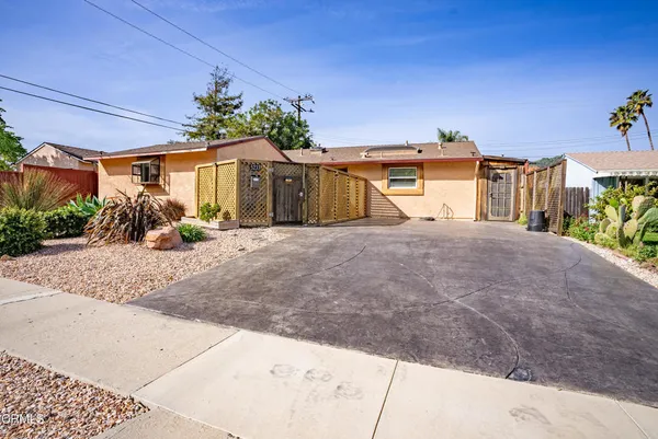 a view of a house with a patio