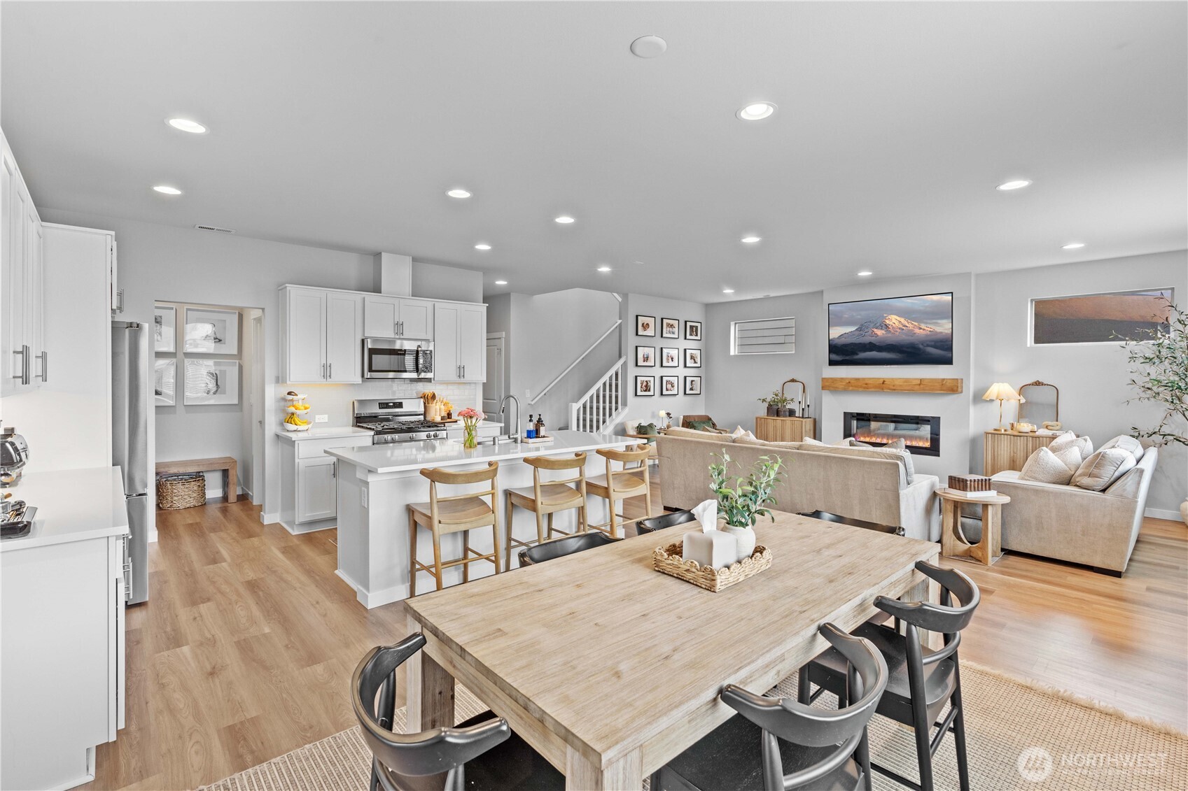 342 South Spruce Street Buckley, WA 98321 - Photo 12 of 34 a large kitchen with a table and chairs