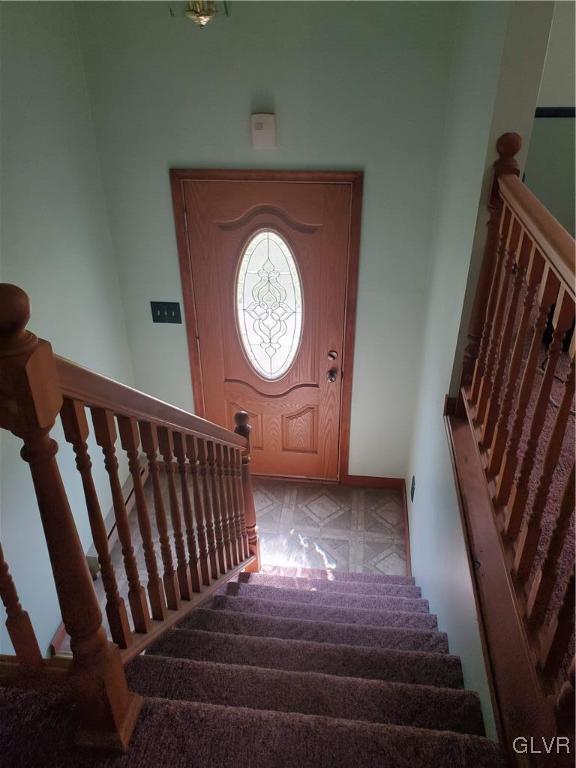 3526 High Hill Road Effort, PA 18330 - Photo 8 of 32 a view of a hallway with wooden floor and staircase