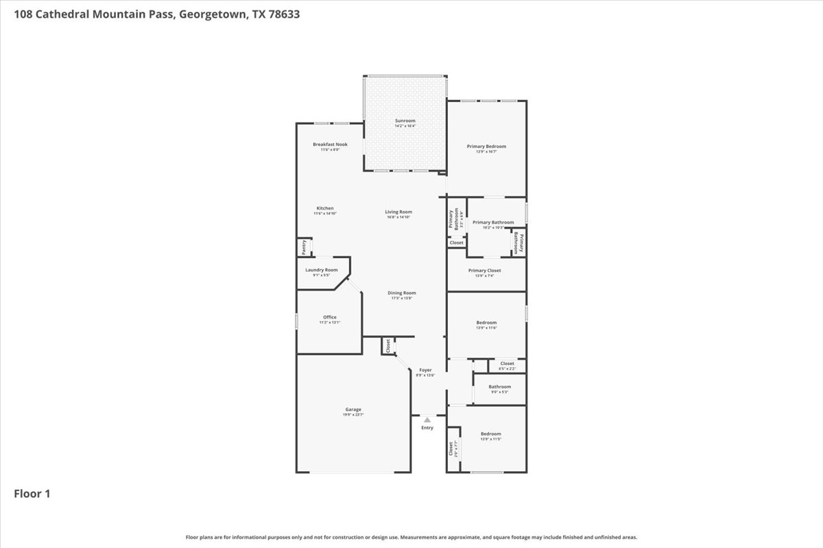 108 Cathedral Mountain Pass Georgetown, TX 78633 - Photo 35 of 36 a picture of a floor plan