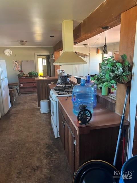 11727 Elk Mountain Road Upper Lake, CA 95485 - Photo 49 of 60 a kitchen with stainless steel appliances granite countertop a stove a sink and a refrigerator