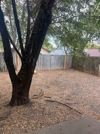 a backyard of a house