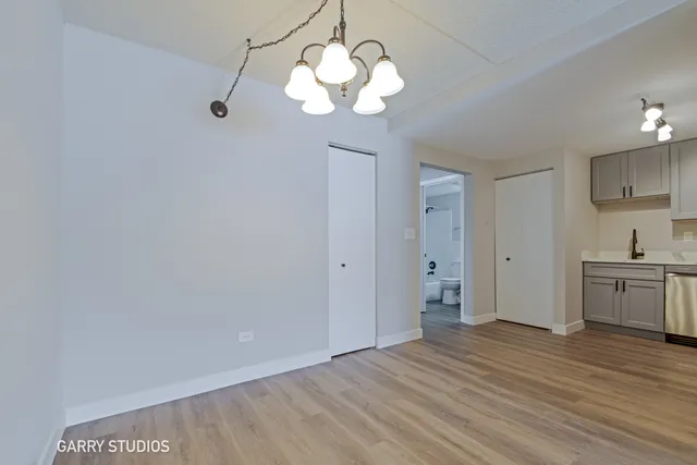 a view of a kitchen with a dishwasher cabinets and wooden floor